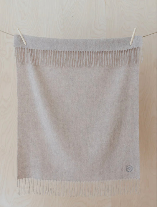 Lambswool Baby Blanket - Oatmeal Melange