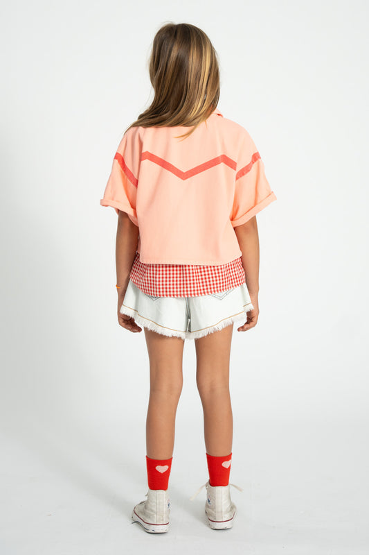 Geometric Lines short sleeve Jacket