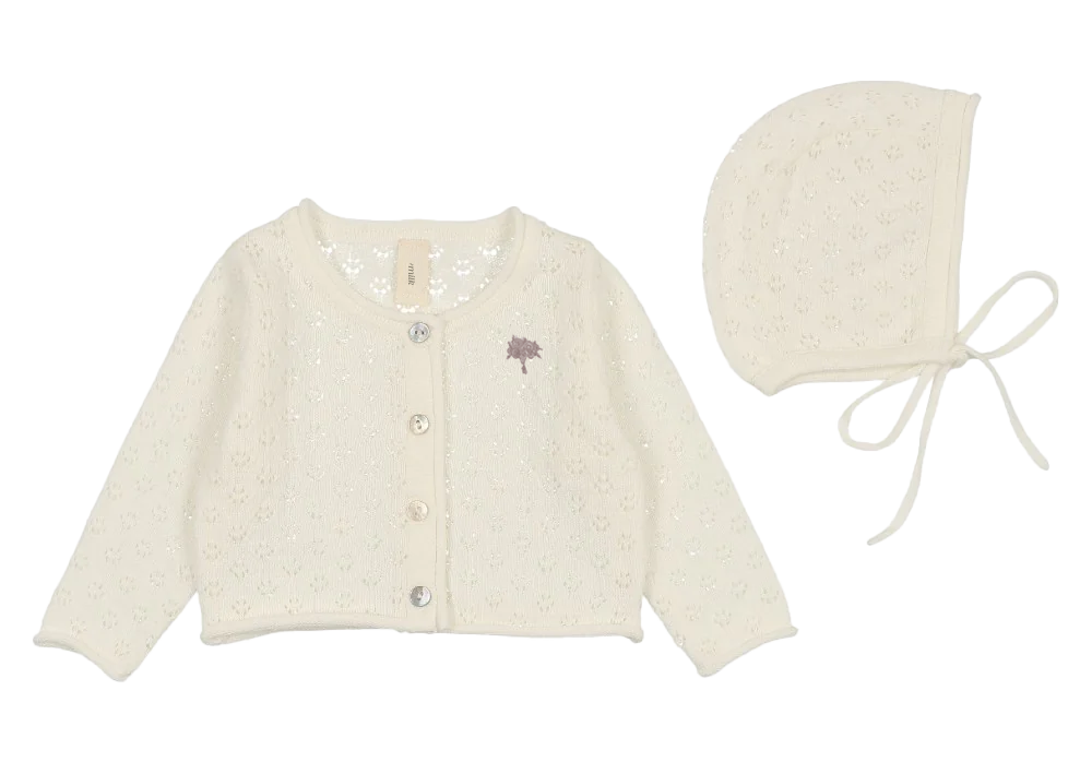 Milk Keepsake Pointelle Cardigan Set