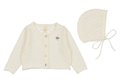 Milk Keepsake Pointelle Cardigan Set