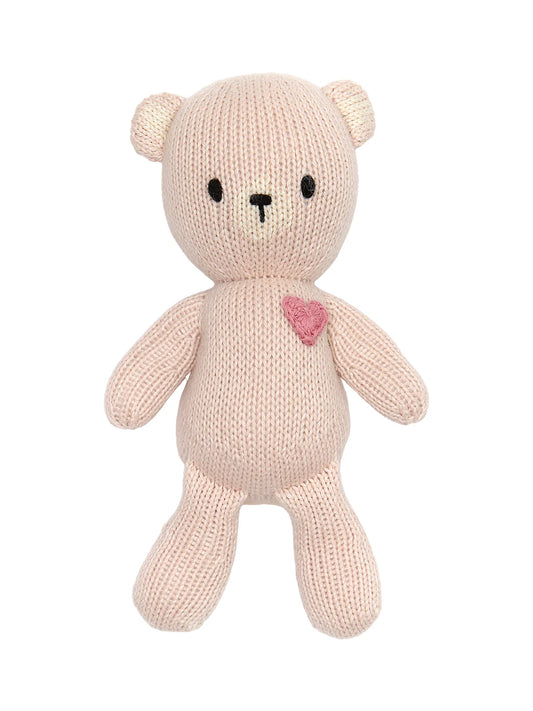 Tuntun baby bear w/heart 8" pink