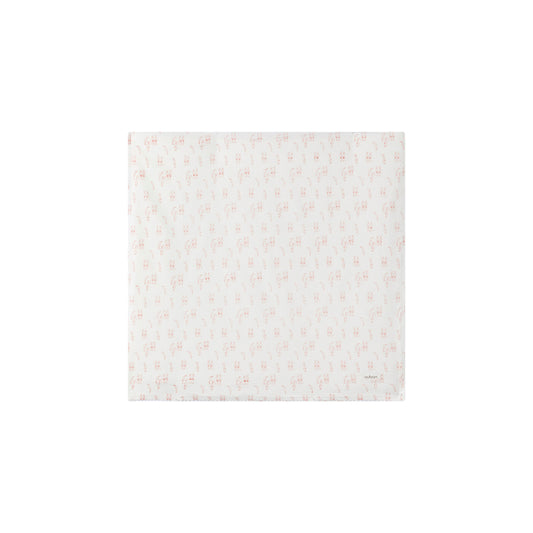 Allover Bunny Print White Ground Girl Blanket