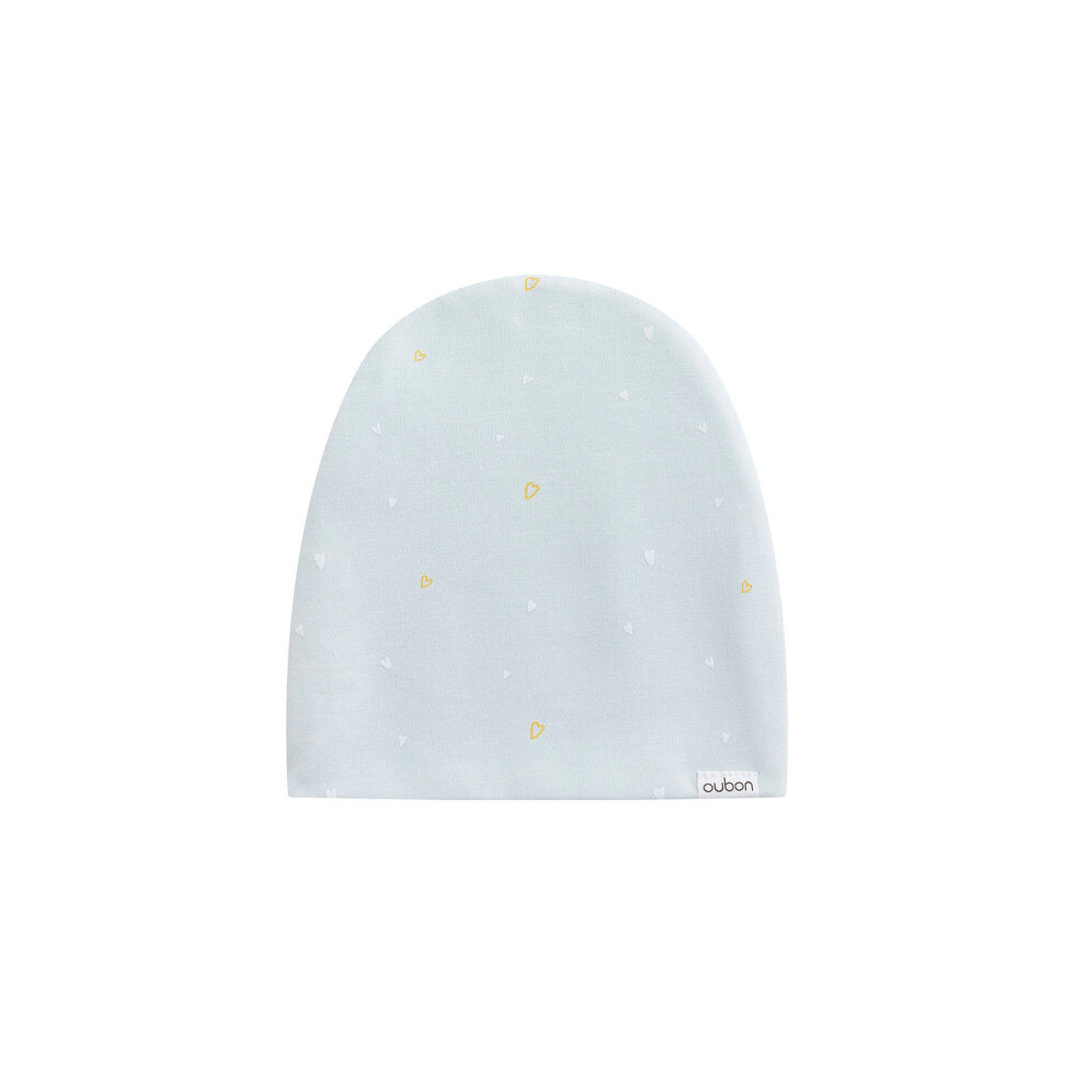 Outlined Heart Print Footie & Hat Set