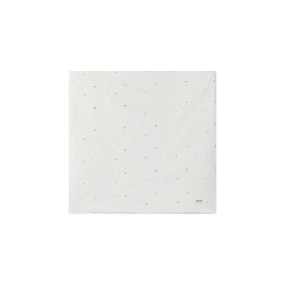 Outlined Heart Print Blanket