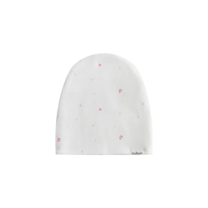 Outlined Heart Print Footie & Hat Set