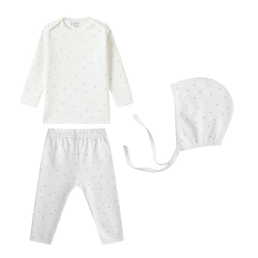 Star Print 2 PC & Bonnet