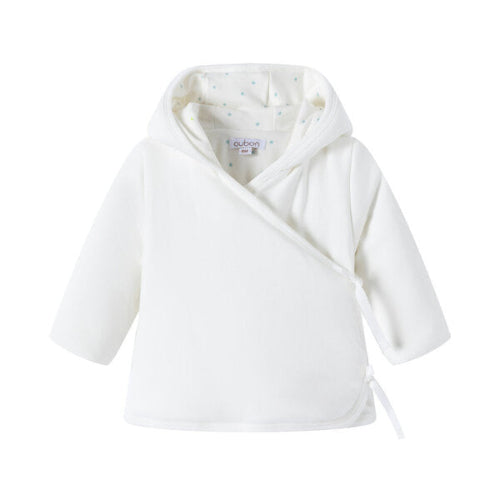 White Wrap Jacket W Star Print Lining