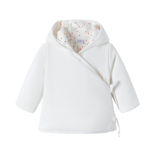 Wrap Jacket W Heart Print Lining Jacket