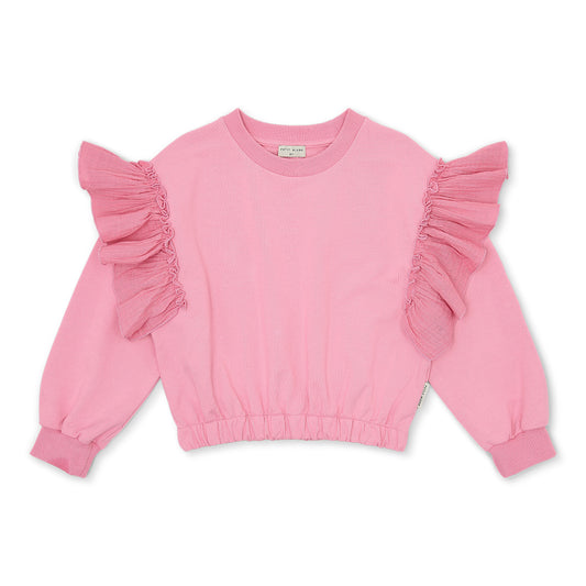 Petit Blush Cashmere Ruffles Sweater