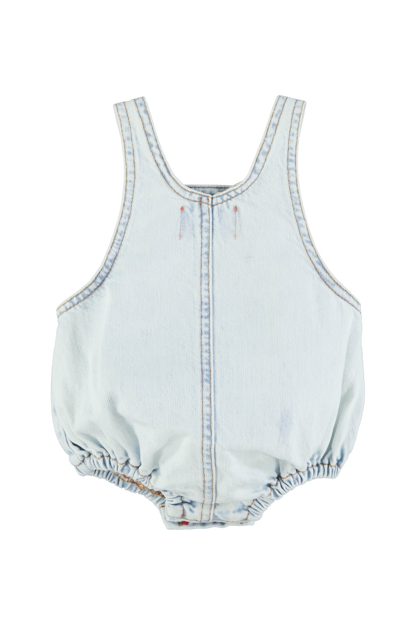 washed Denim Baby Romper