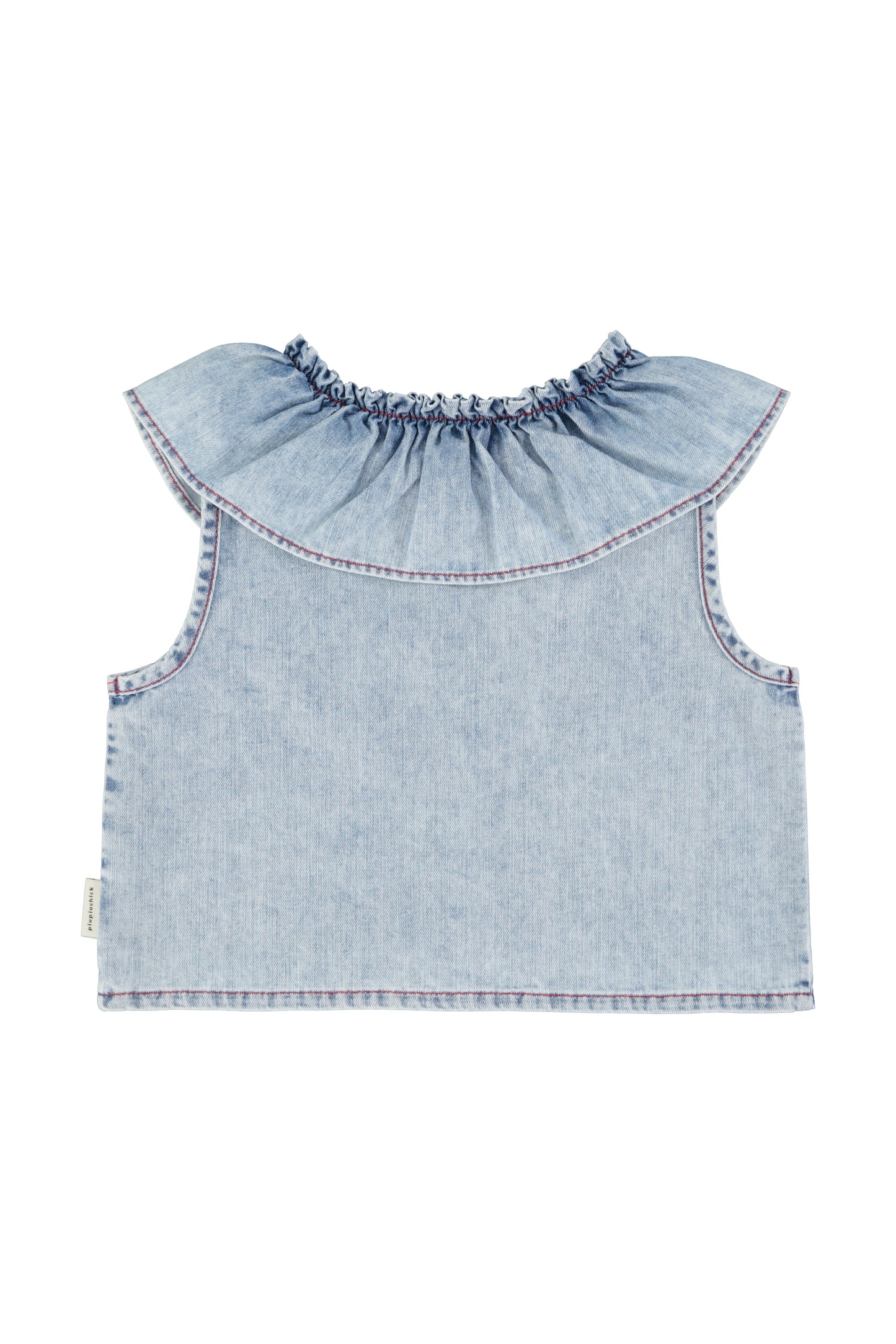 sleeveless Blouse w/ Collar