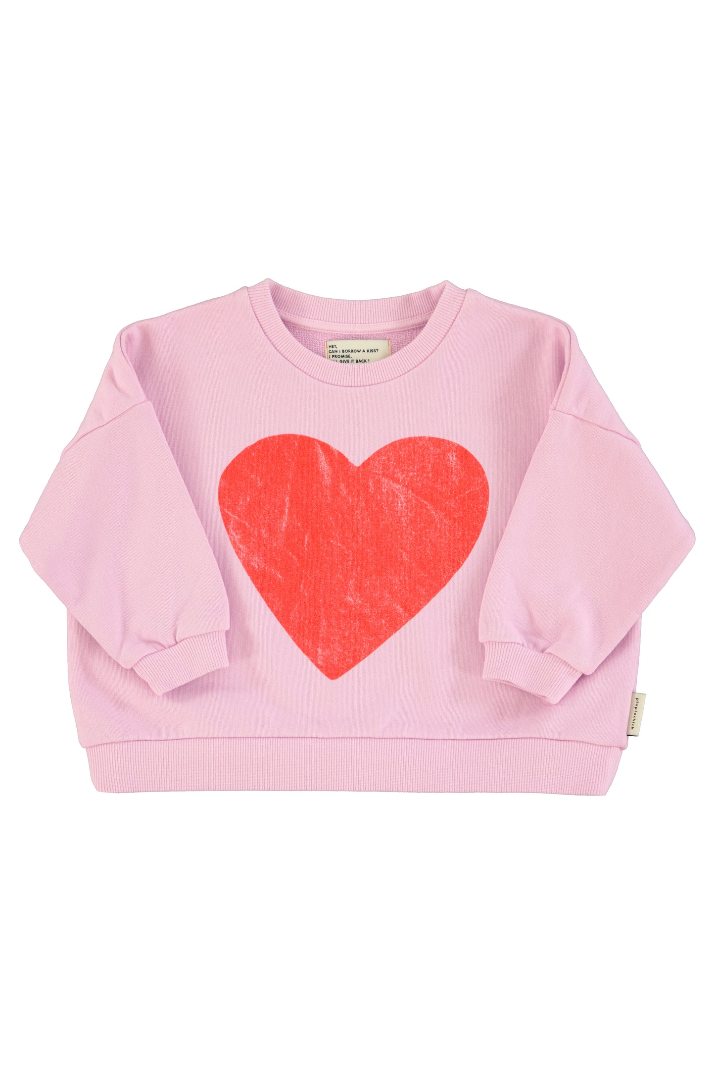 sweatshirt w/ red heart print