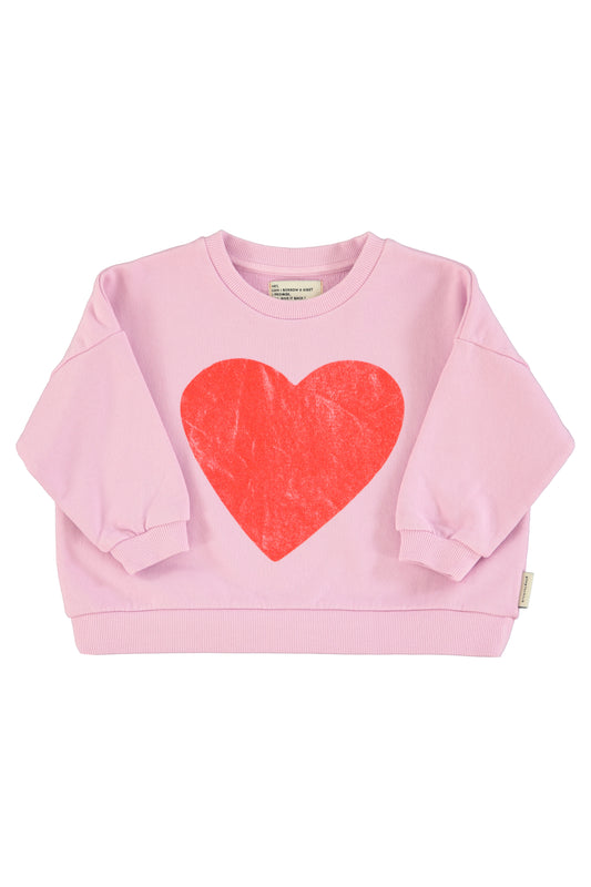 sweatshirt w/ red heart print