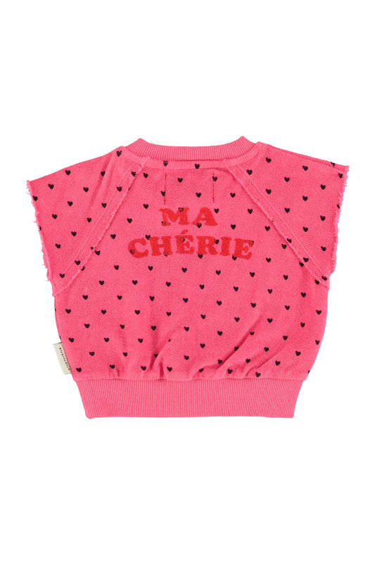 Cherry Print sleeveless sweatshirt