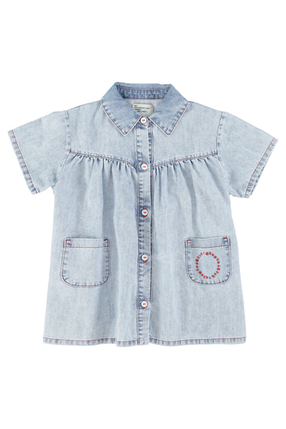 Denim Knee Lengh  Dress