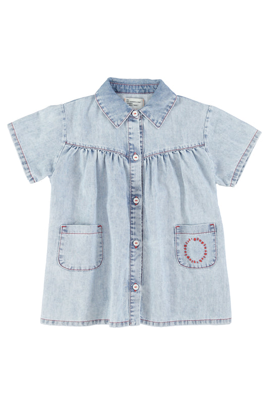 Denim Knee Lengh  Dress