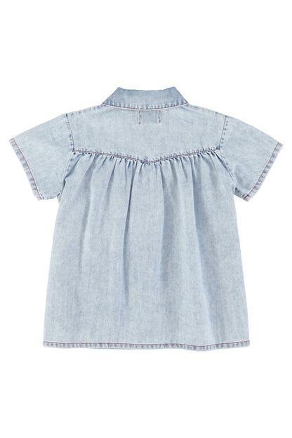 Denim Knee Lengh  Dress
