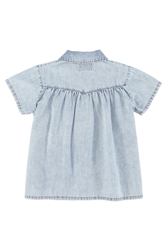 Denim Knee Lengh  Dress