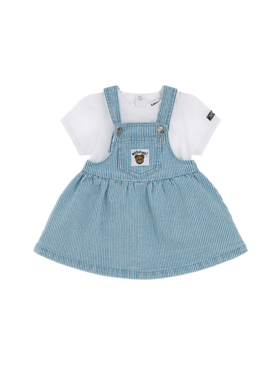 Moschino Striped Dress W short Sleeve Tshirt MDG01M