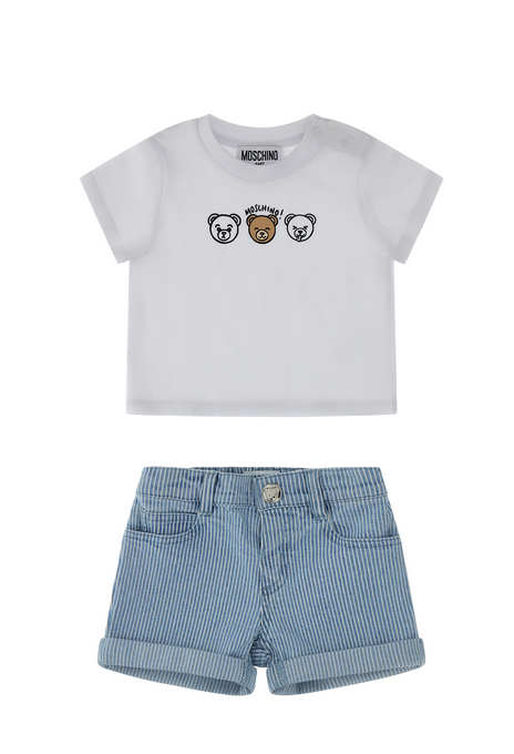 Moschino Tshirt W Striped Shorts MUG01O