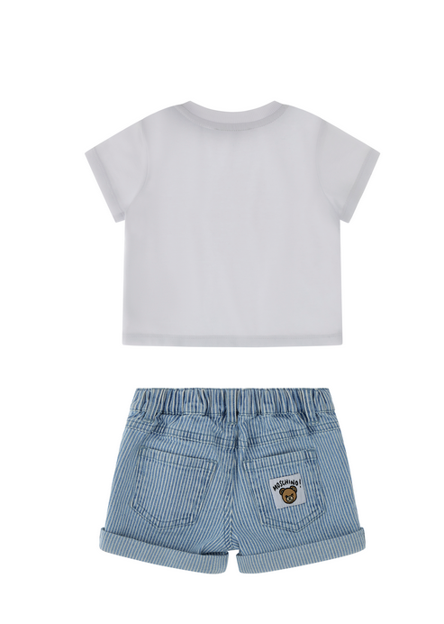Moschino Tshirt W Striped Shorts MUG01O