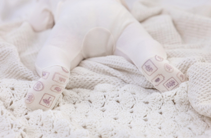 Milk Keepsake Embroidery Footie w Round Bonnet
