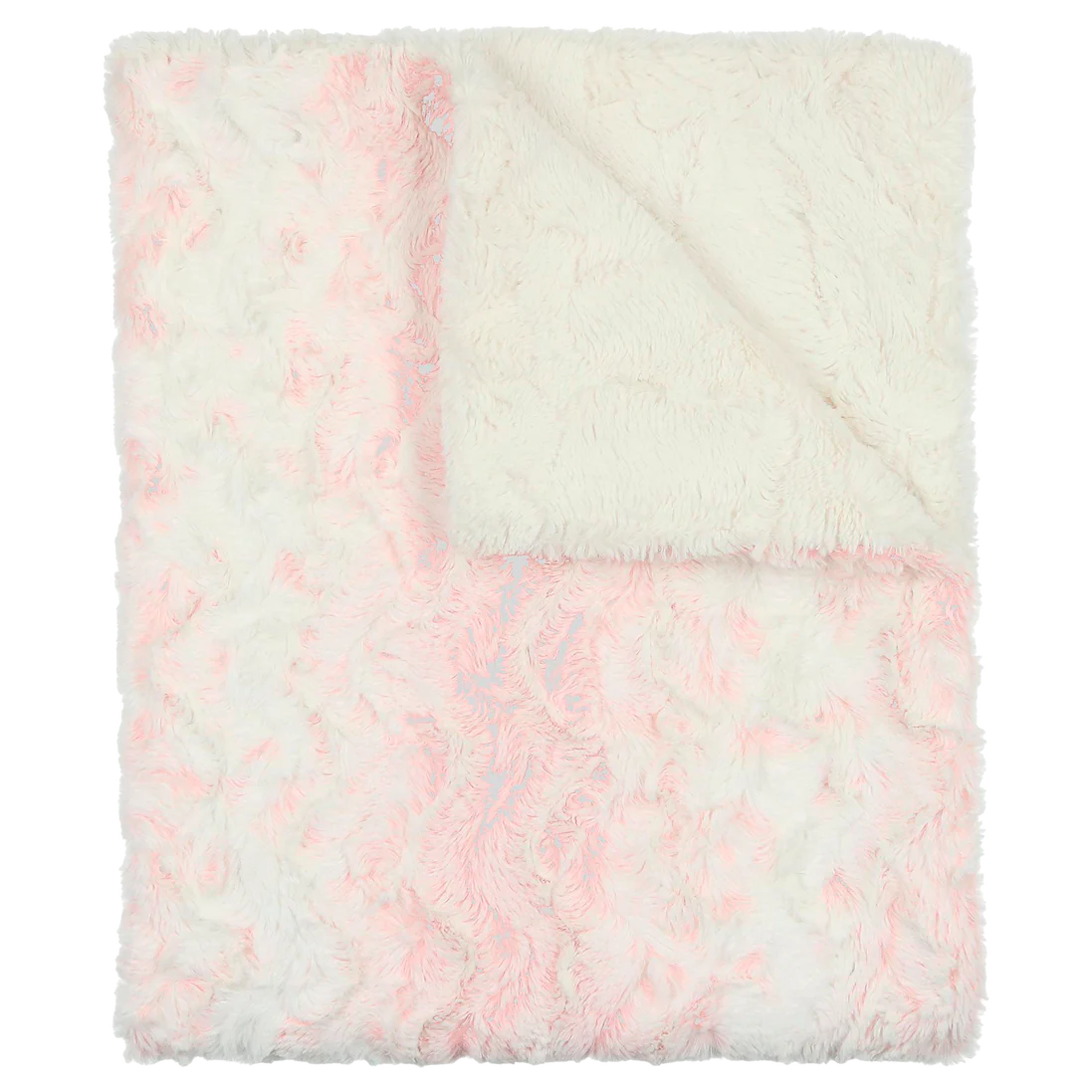 Peluche Lux Fur Blankets - Speckled Pink and Natural