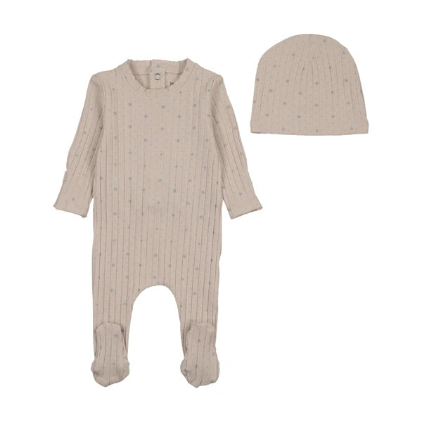 B&D Stars and Dots Footie & Beanie