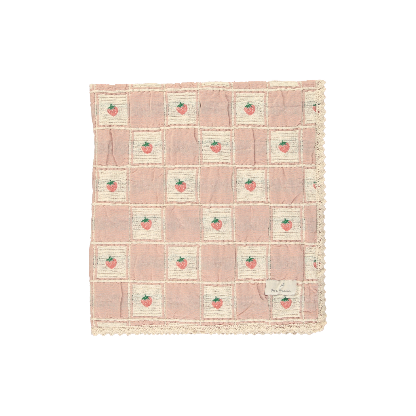 Strawberry Patchwork Blanket-Strawberry Patchwork