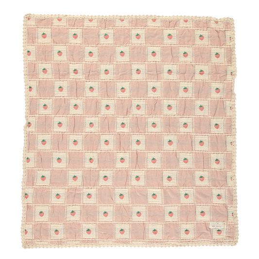 Strawberry Patchwork Blanket-Strawberry Patchwork