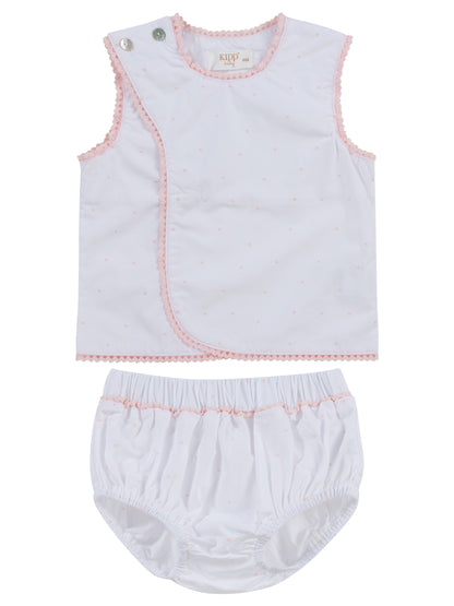 Kipp Dot Embroidered Wrap Set