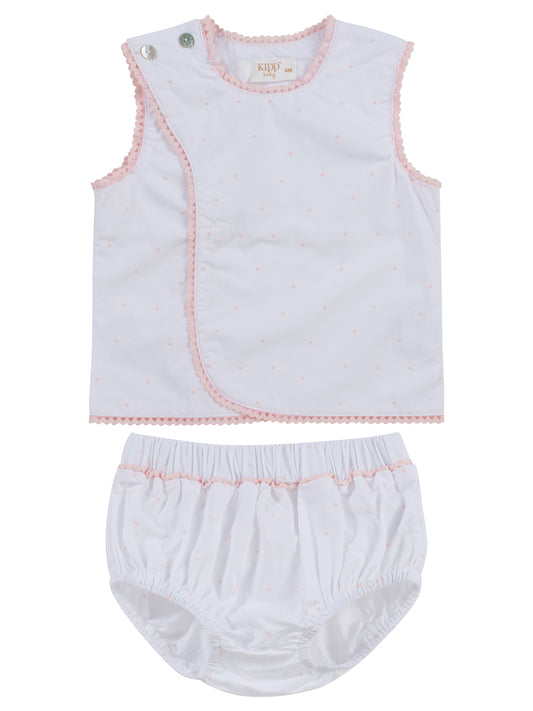 Kipp Dot Embroidered Wrap Set