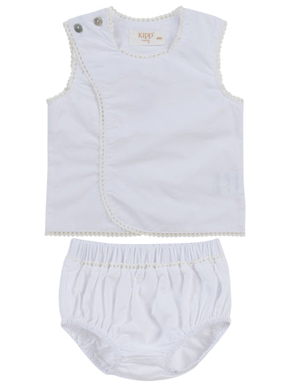 Kipp Dot Embroidered Wrap Set