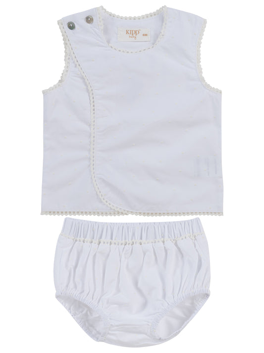 Kipp Dot Embroidered Wrap Set