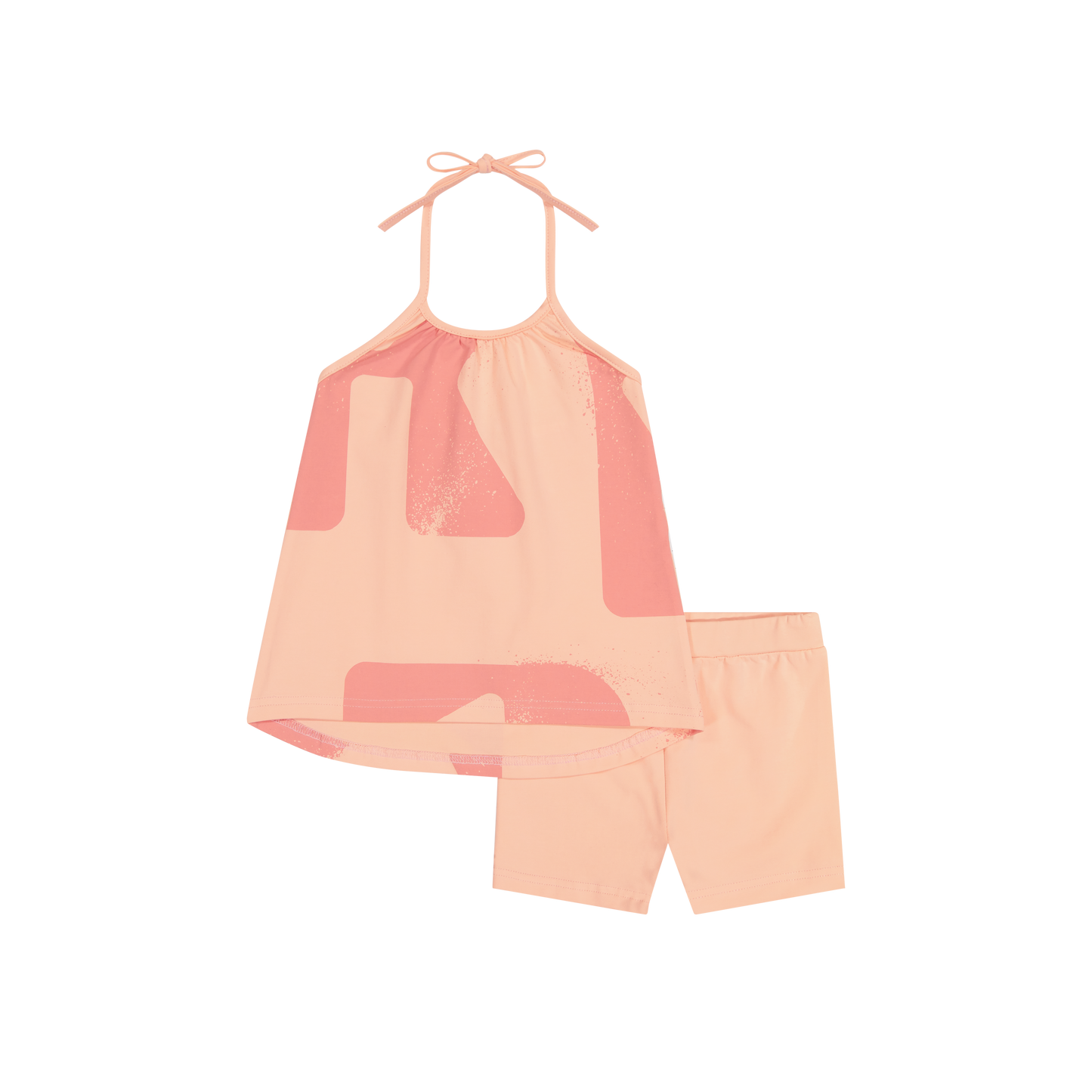 RetroKid Tess Logo All Over Halter Baby Girl Set