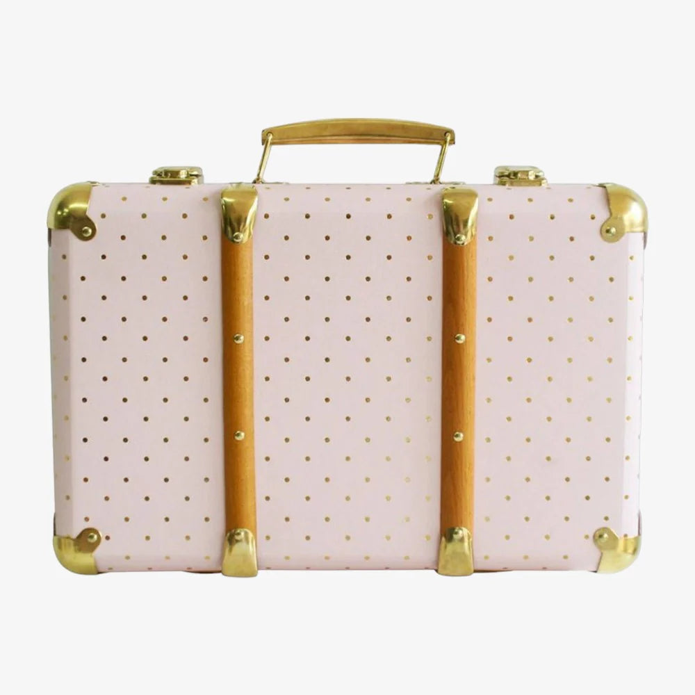 Mini Vintage Brief Case - Pink Gold Spot