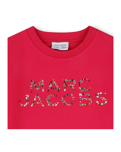Little Marc Jacobs French Terry Dress W Rhinestone logo W60718