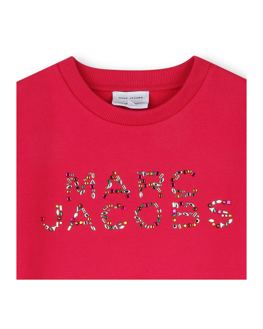 Little Marc Jacobs French Terry Dress W Rhinestone logo W60718