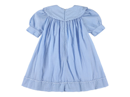 Xara Long Girlsdress with short sleeves