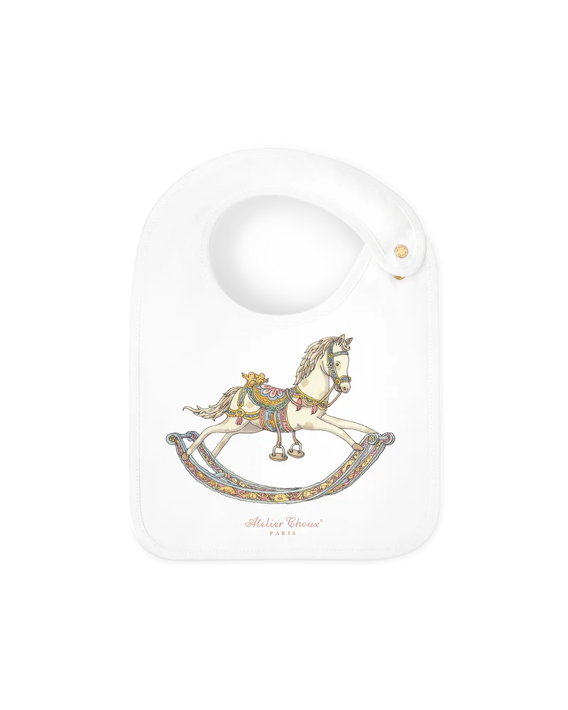 Atelier Choux Satin Bib - Rocking Horse