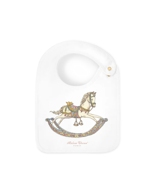 Atelier Choux Satin Bib - Rocking Horse