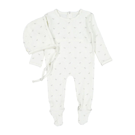 Pink Duckling Romper & Bonnet