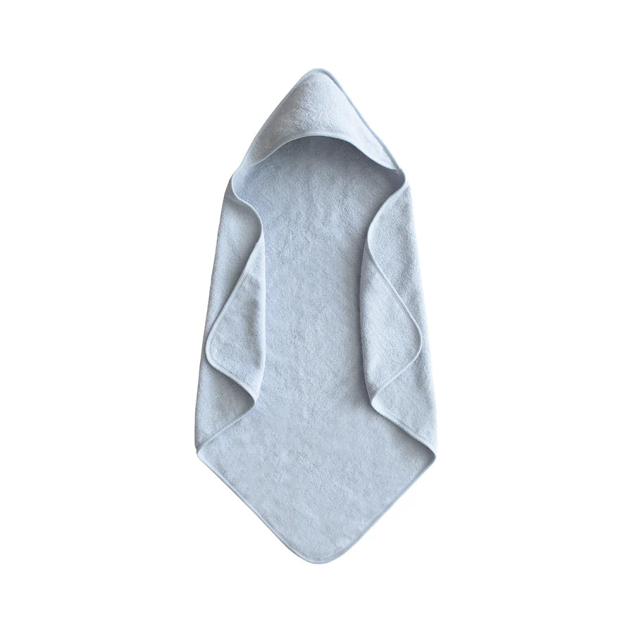 Organic Cotton Baby Hooded Towel - Baby Blue