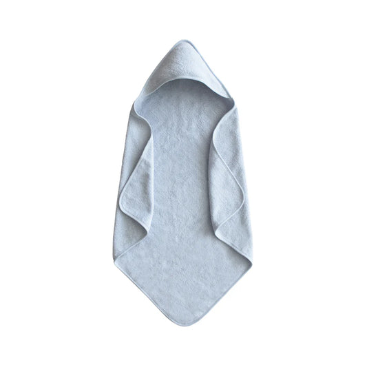 Organic Cotton Baby Hooded Towel - Baby Blue