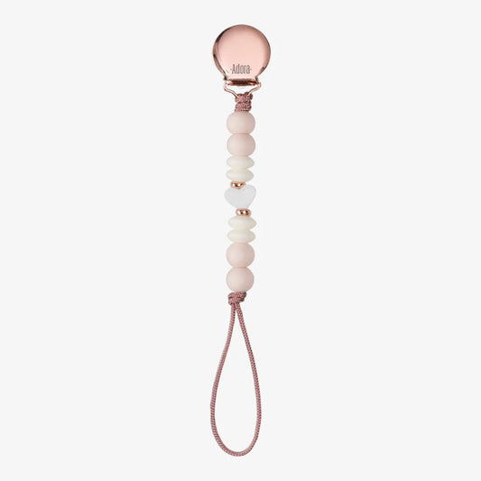 Adora Pacifier Clip - Blush Heart