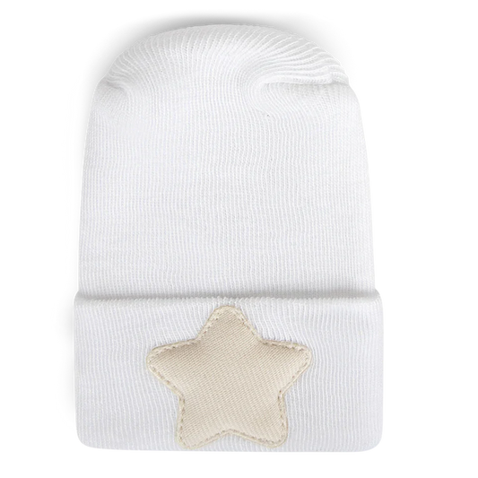 Adora Hospital Hat - Linen Cream Star 