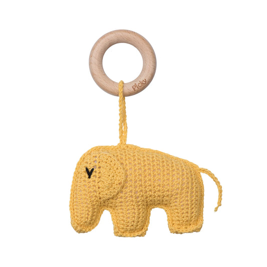 Elephant Rattle Teether - Mustard