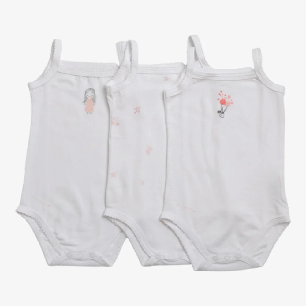 Aime Child Girls Sleeveless Undershirts 3Pk