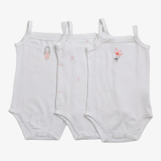 Aime Child Girls Sleeveless Undershirts 3Pk