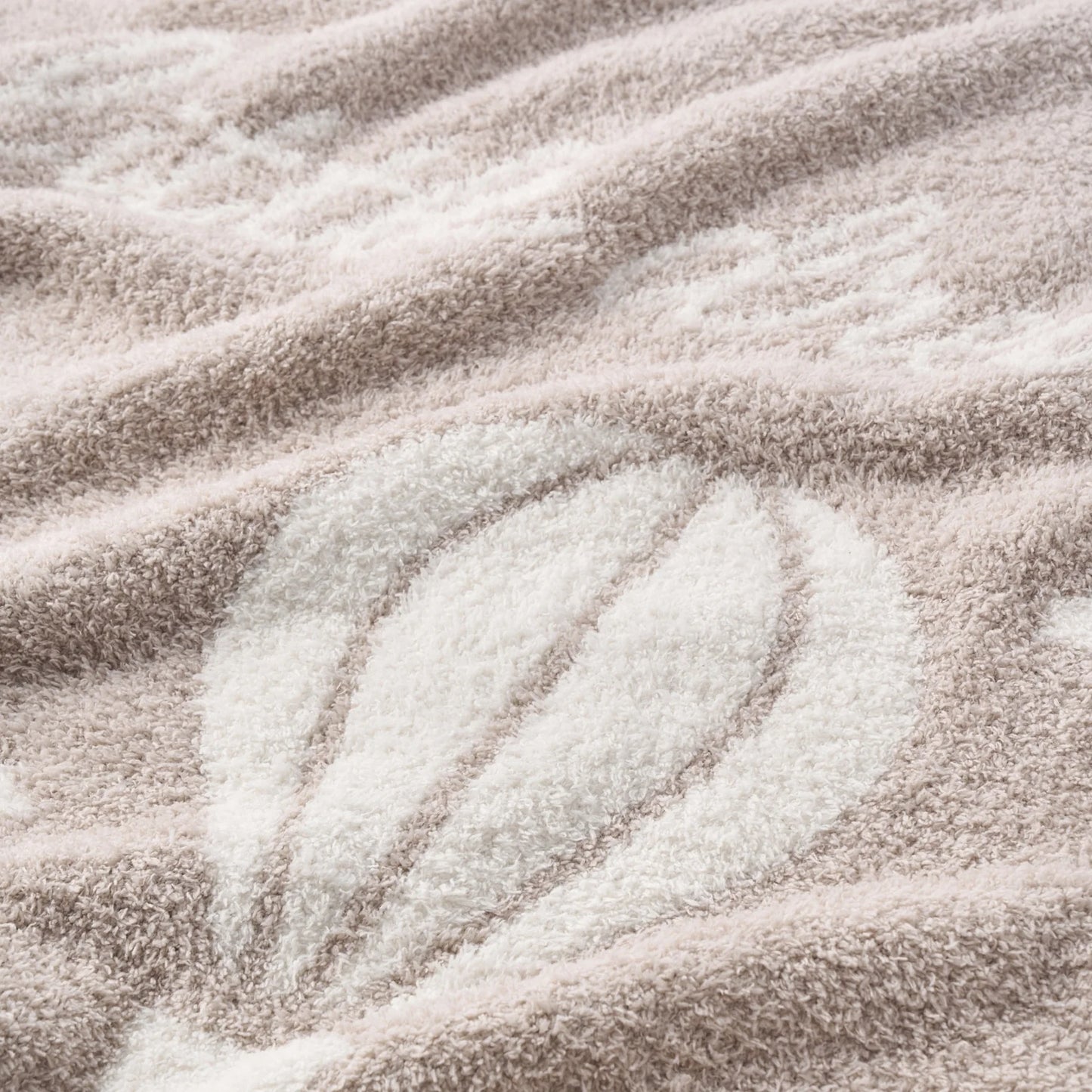 Hot Air Balloon Feather Knit Baby Blanket - Taupe